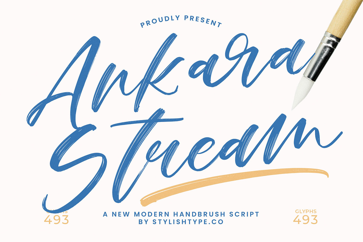 Ankara Stream Modern Handbrush Font, a Script Font by stylishtype.co (Photo 1 of 20)