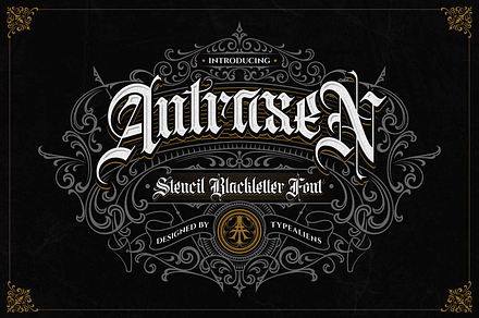 Antraxen, a Blackletter Font by ilhamtaro