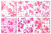 Pink Floral Gingham Seamless Pattern, a Texture Graphic by Dream Creation (Thumbnail 4 of 5)
