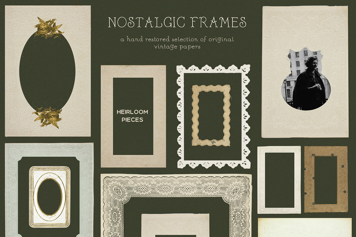 Embossed Papers, Frames and Collage, a Background Graphic by Laras Wonderland (Photo 14 of 15)