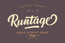 Runtage | A Vintage Bold Script