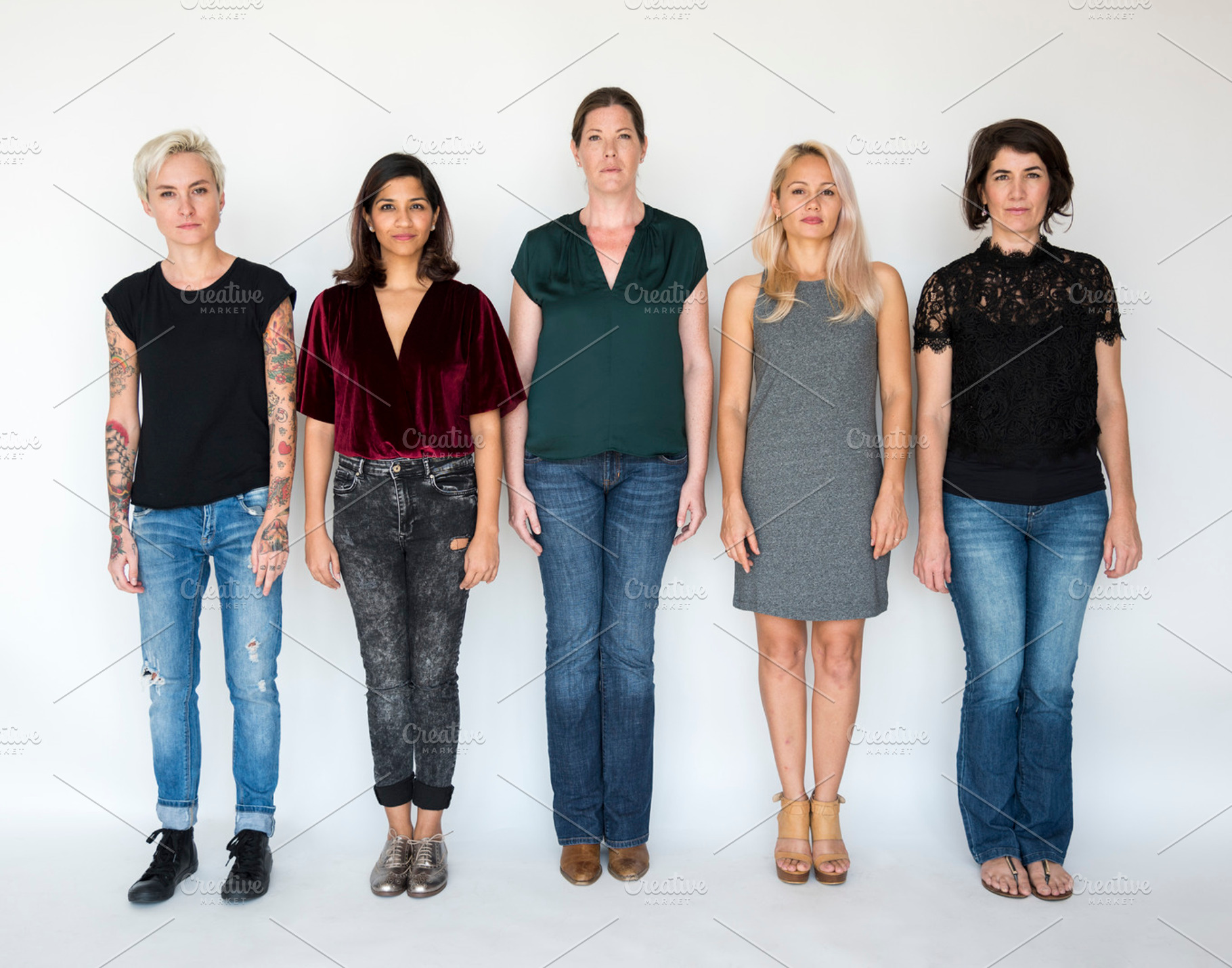 Group of women featuring expression, studio, and person, a Person Photo by rawpixel