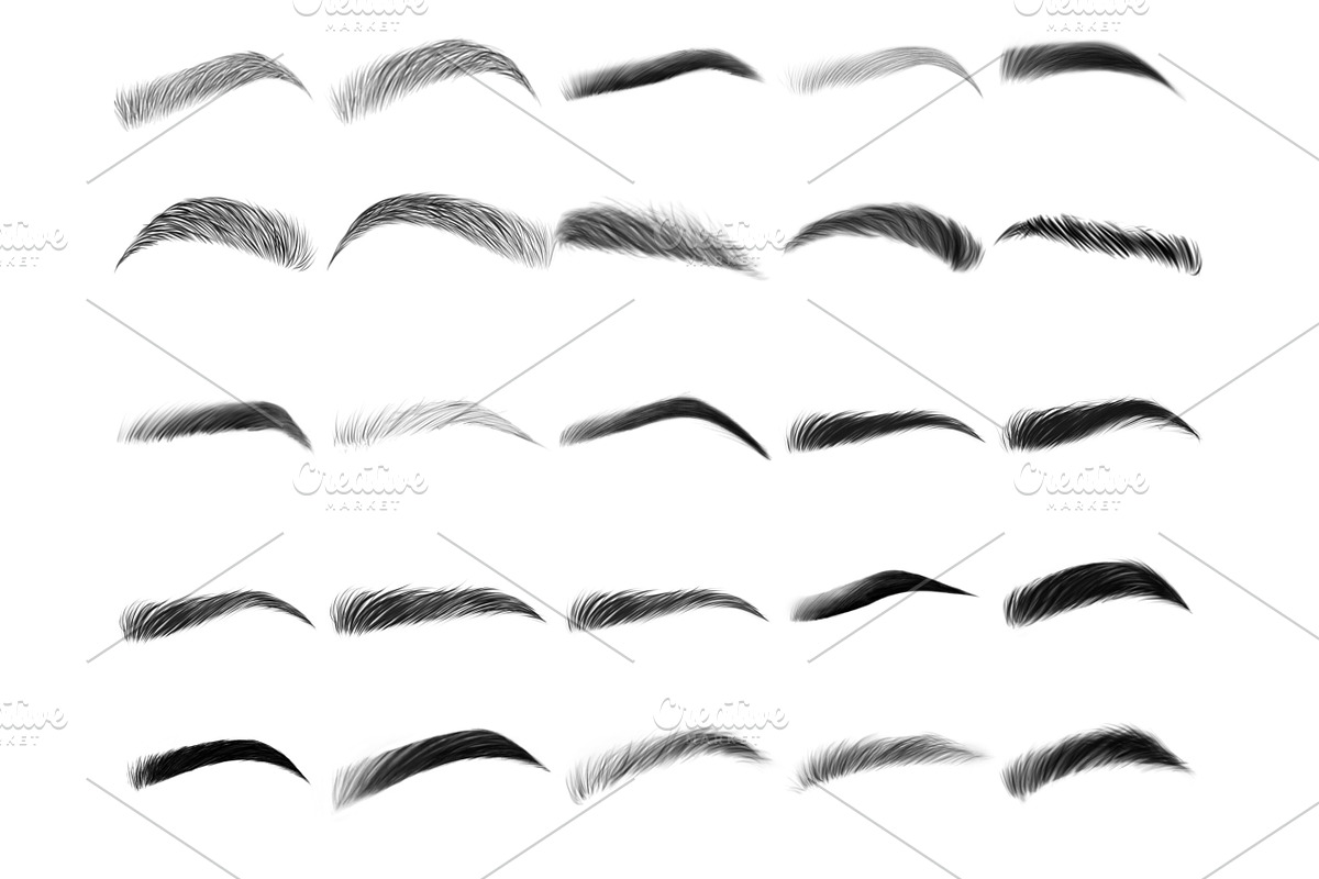 Brows Procreate Brushset, Eyebrows, a Brush Add-On by Procreate Market (Photo 2 of 2)