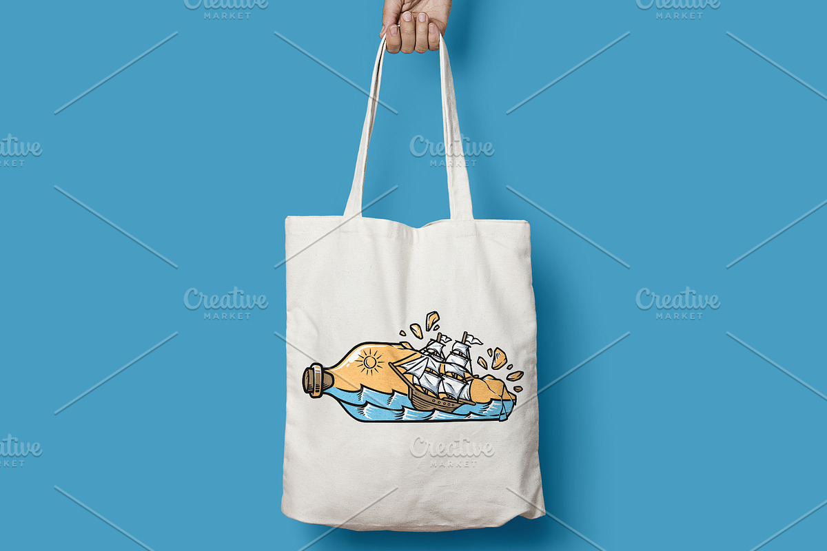 the view of the ship in the bottle, an Object Illustration by gunaonedesign (Photo 3 of 4)