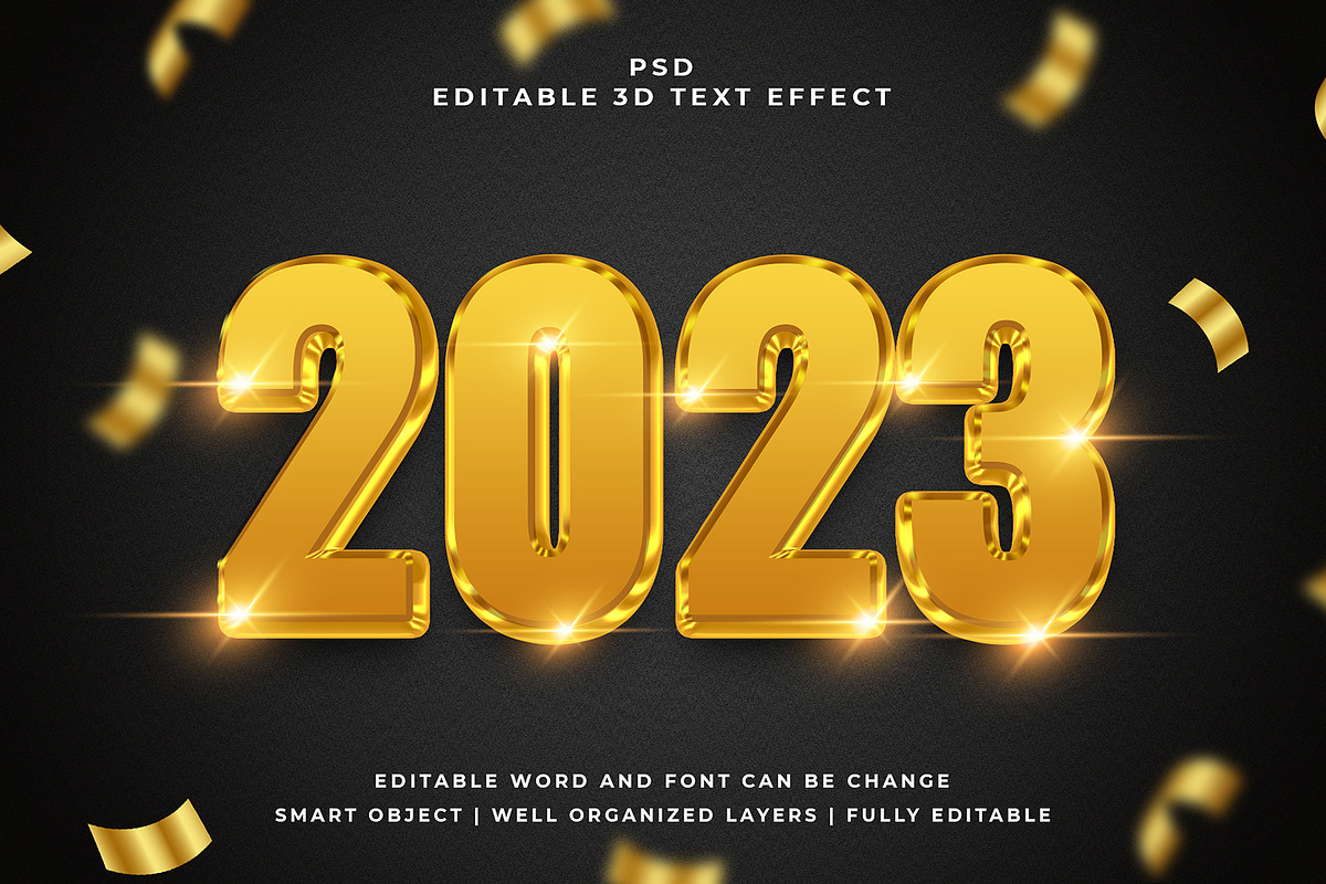 2023 3d Editable Text Effect Style, a Layer Style Add-On by designermdnazir