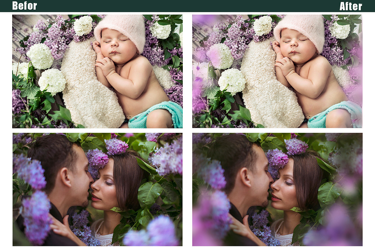 35 Lilac flower photo overlays,, a Layer Style Add-On by OverlayBox (Photo 3 of 5)