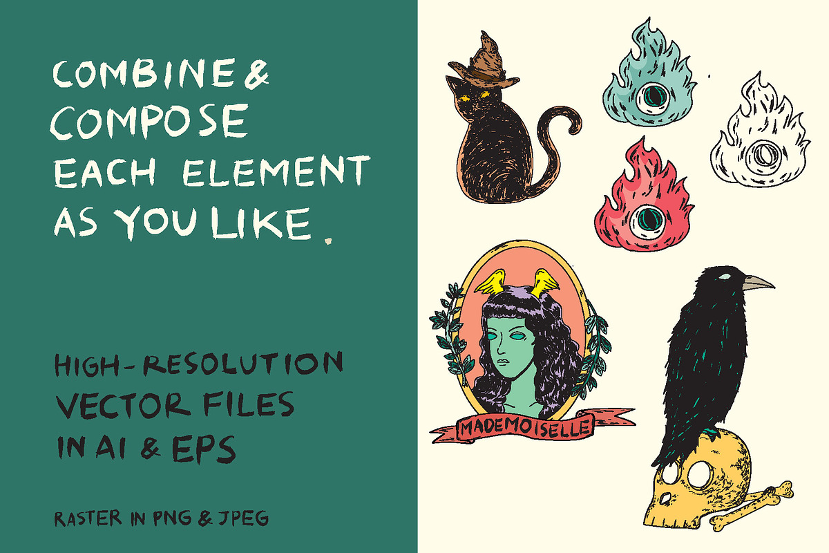 Witch Essentials Illustration Pack, an Illustration by rrrnte (Photo 3 of 7)