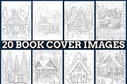 Mountain Chalet in Snow Coloring Pag, an Animal Illustration by maggiesar (Thumbnail 3 of 4)