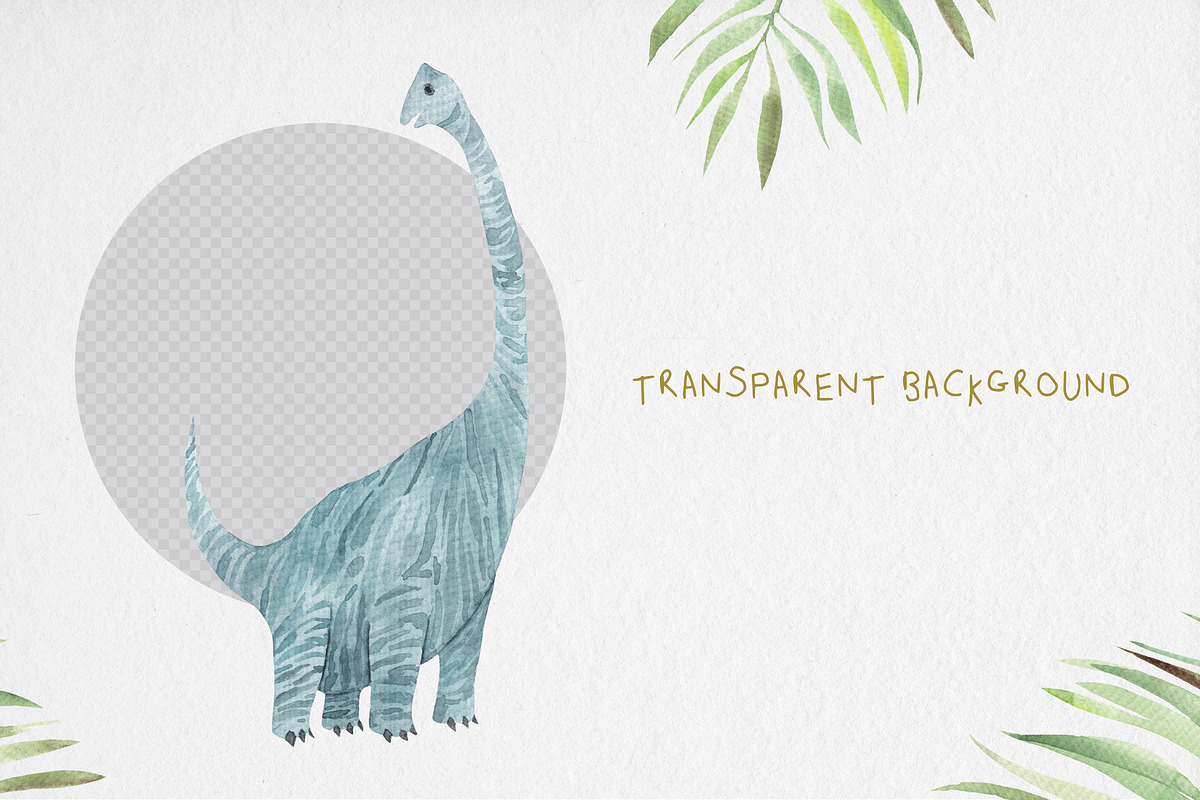 Watercolor Dinosaurs Clipart, an Illustration by MilanaDesignShop (Photo 3 of 5)