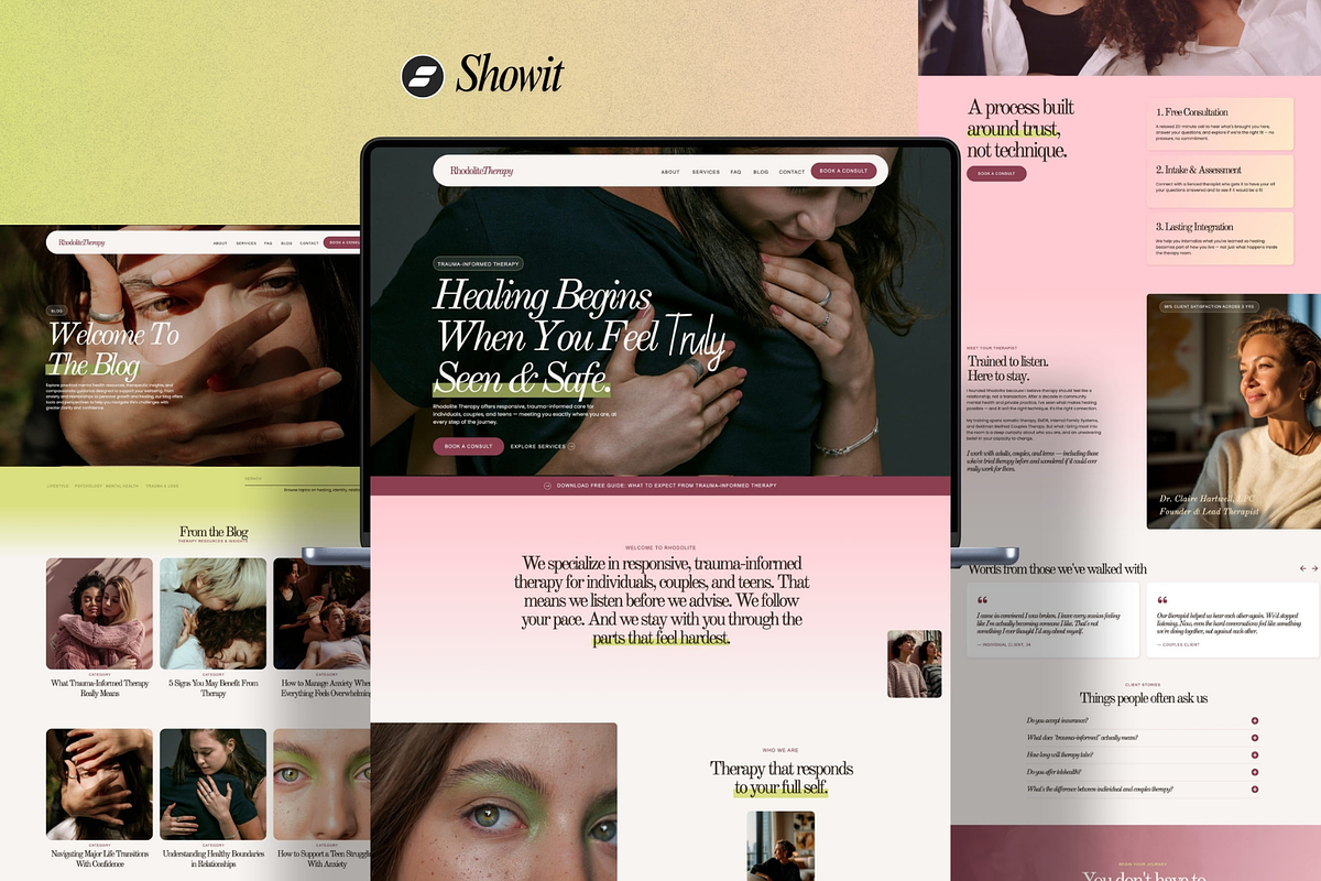 Showit Website template Therapist, an App Template by Digital&Chic (Photo 1 of 8)