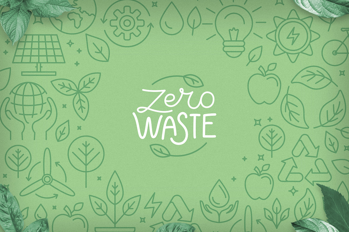 Zero waste - icons and illustrations, a Graphic by venimo (Photo 1 of 8)
