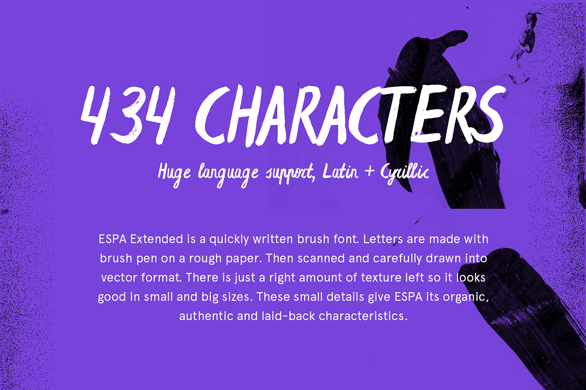 Espa Extended Brush Font preview 2