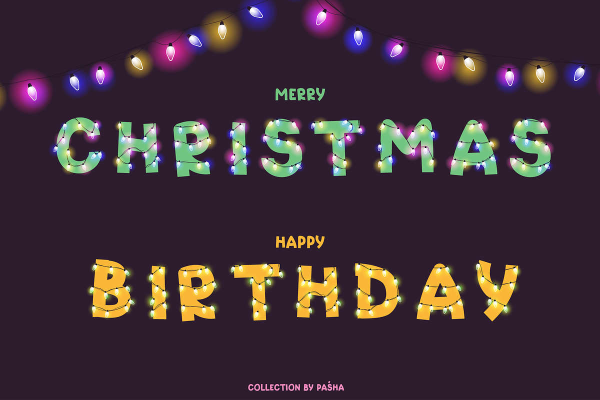 Colorful Fairy Letters & Lights, a Graphic by Pásha (Photo 6 of 6)