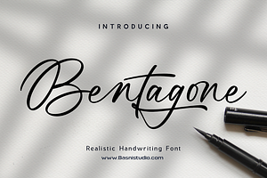 Bentagon Realistic Handwriting font