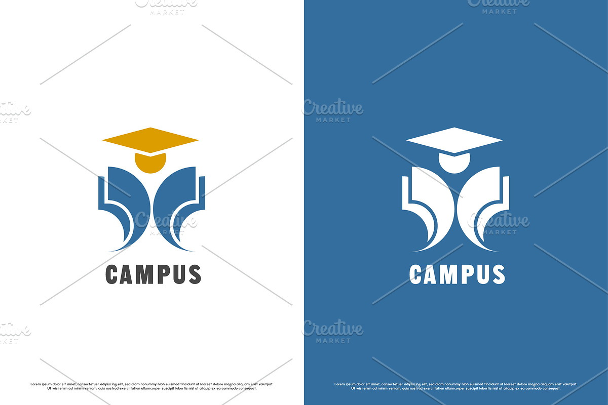 Student Campus Logo Design Icon, a Branding & Logo Template by Morvana Crew