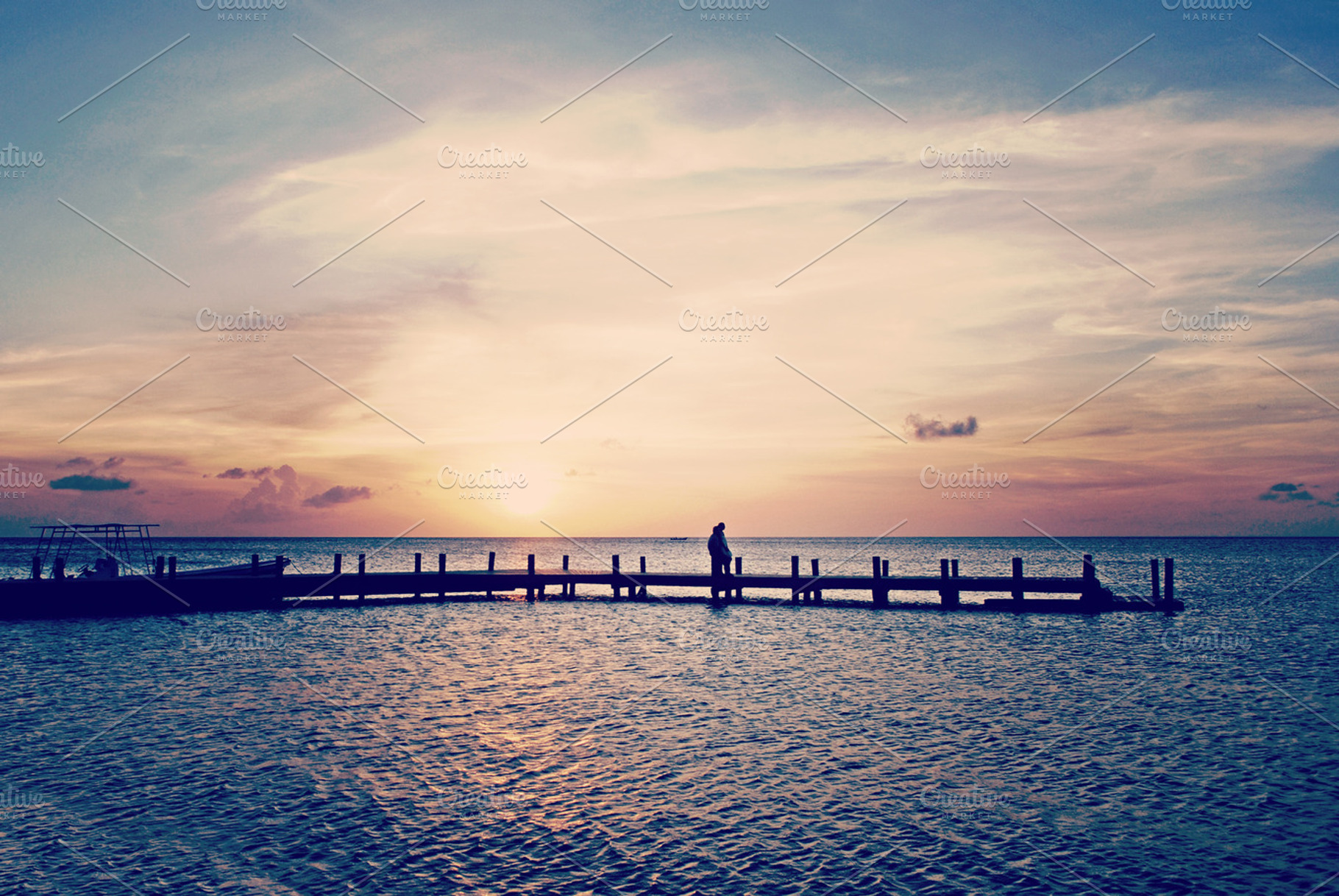 Romantic Sunset On The Beach