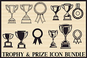 Trophy and Award Medal Icon Bundle, an Illustration by hafijul (Thumbnail 1 of 7)