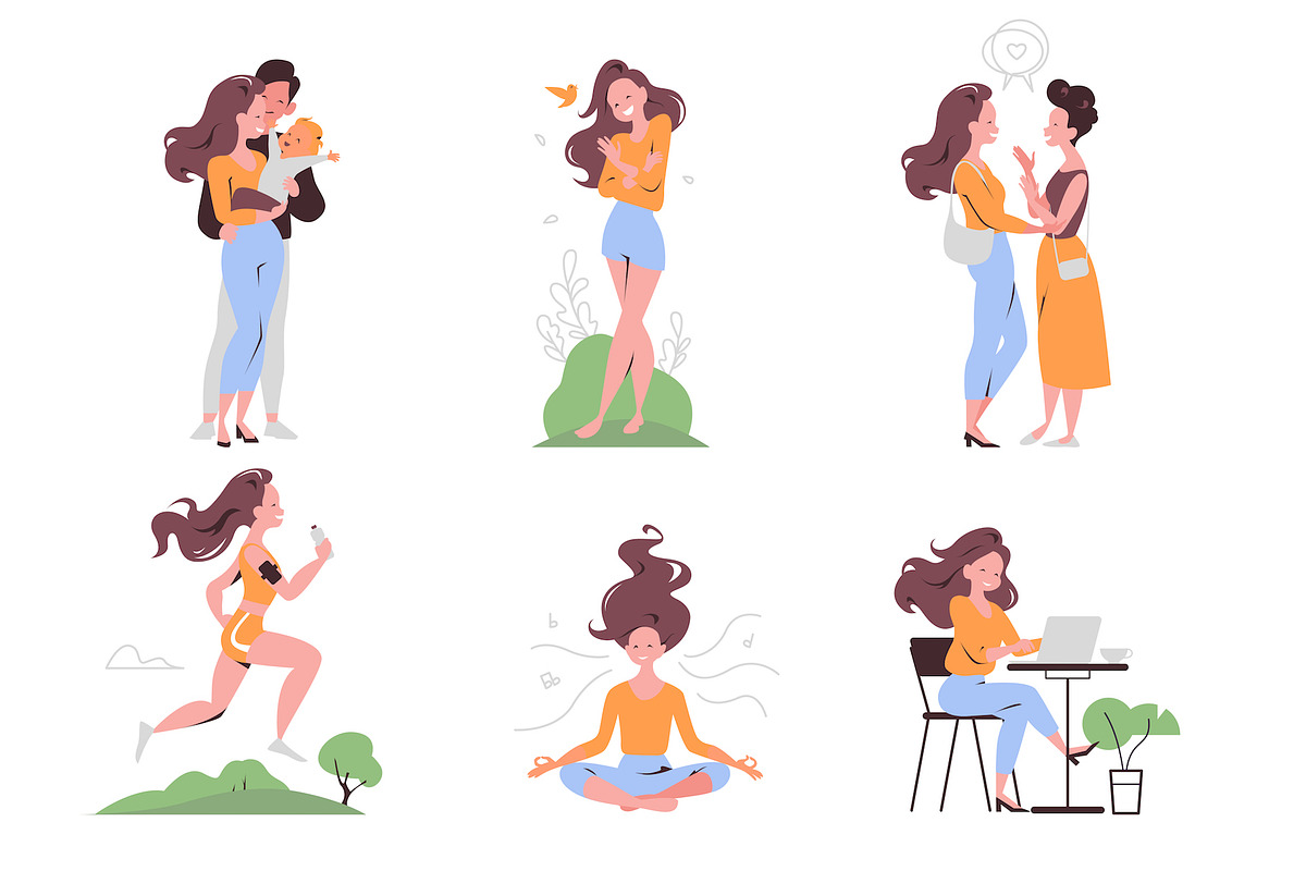 Self care illustrations kit, an Object Graphic by Funnystore (Photo 2 of 6)
