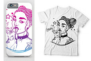 Only Girls! Tattoo girls, an Animal Illustration by Vavavka (Thumbnail 2 of 13)