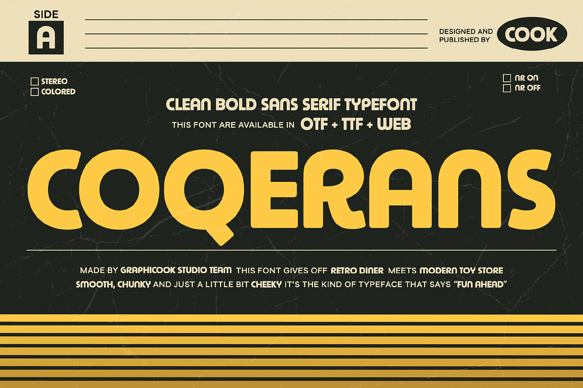 Coqerans, a Font by graphicook (Photo 1 of 10)