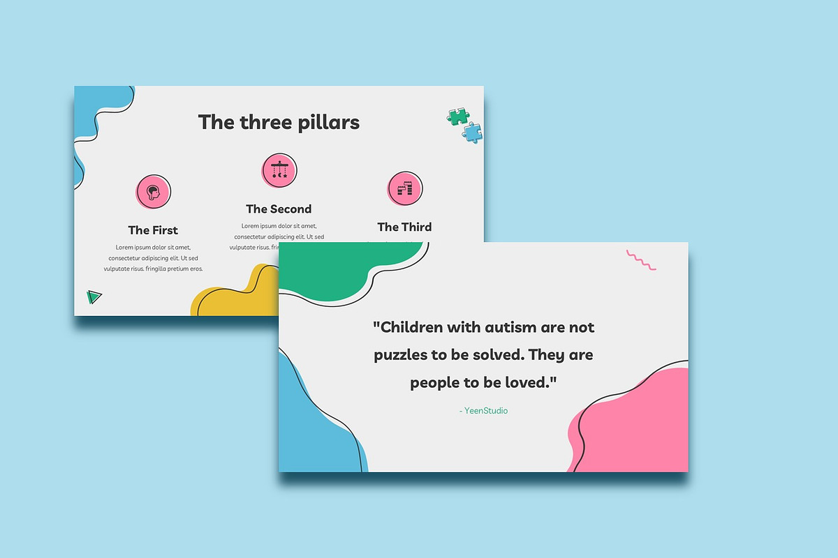 Autism Presentation Template, a Presentation Template by BumbleGraph Studio (Photo 3 of 5)