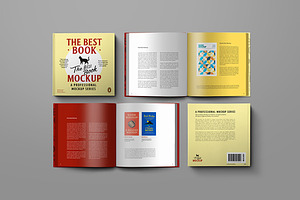 Book Mockup – Square Flat-Lay, a Mockup by Avelina Studio