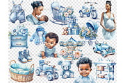 Baby Boy Clipart PNG | Baby Shower, a Person Illustration by GlamArtZhanna (Thumbnail 4 of 5)