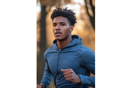multiracial man jogs in park, a Sports & Recreation Photo by Lermont51