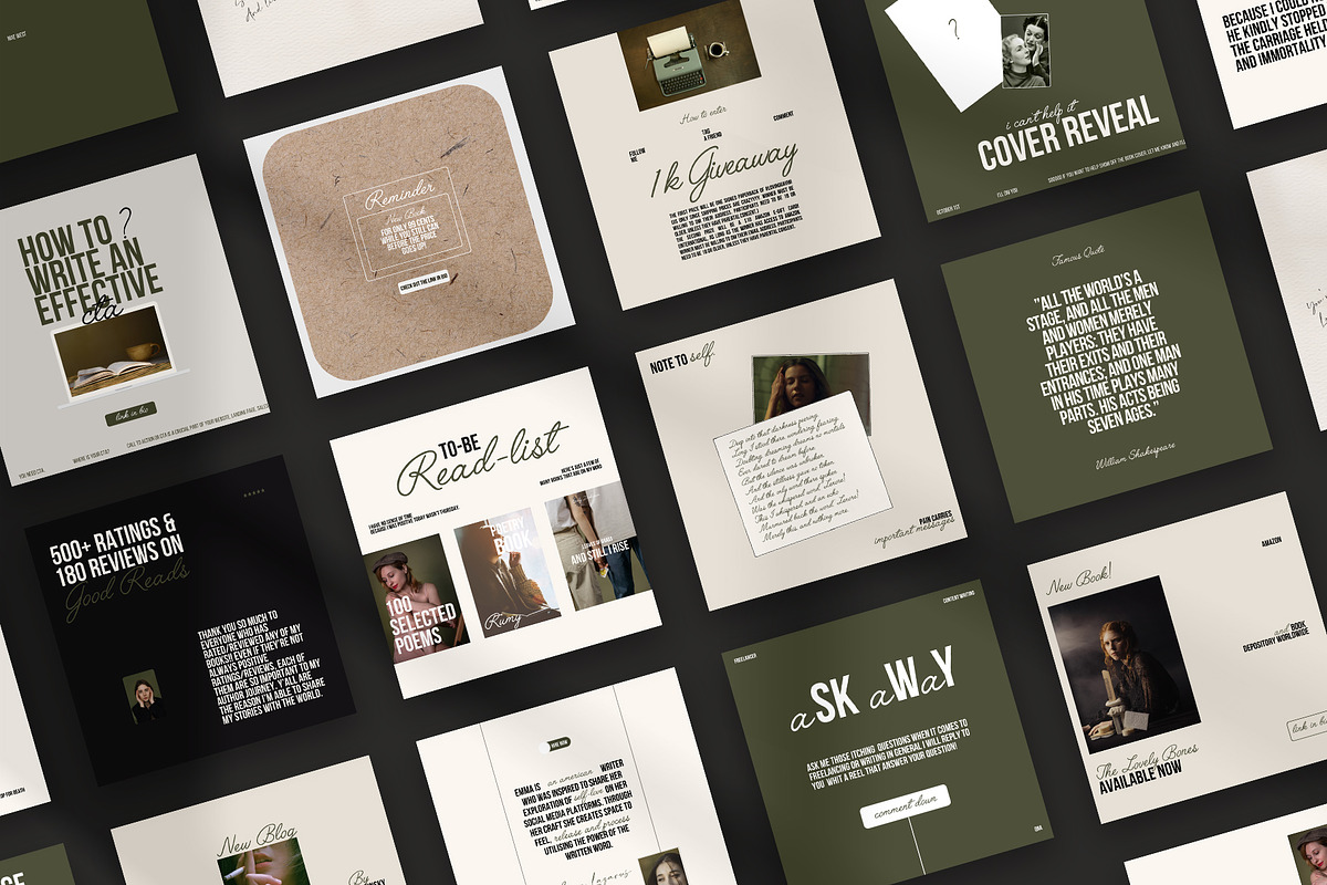 WRITERs | Social Media Pack, a Social Media Template by goodesign (Photo 2 of 12)