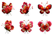 watercolour valentines-day butterfly, an Illustration by CreationArt (Thumbnail 7 of 7)