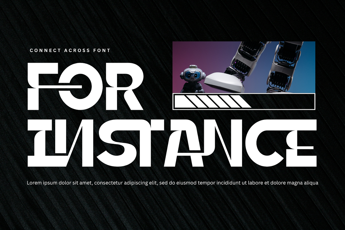 CONNECT ACROSS - GEOMETRIC FONT, a Sans Serif Font by 177Studio (Photo 4 of 8)