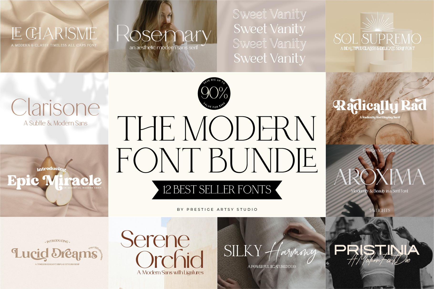 The Modern Font Bundle Vol 1