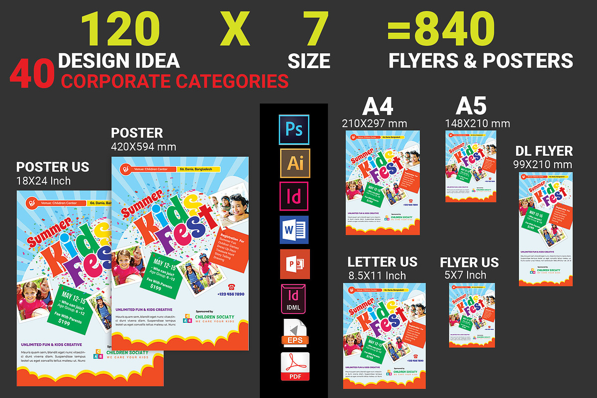 120 Corporate Flyer & Poster Bundle, a Flyer Template by Imagine Design Studio (Photo 2 of 33)