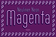 Neuliner Neon Magenta, a Sans Serif Font by CozyFonts Foundry (Thumbnail 1 of 4)