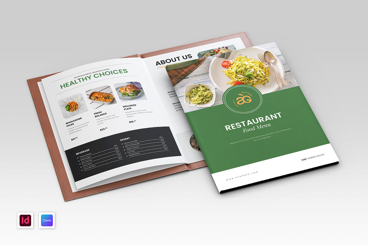 Healthy Food Menu Template