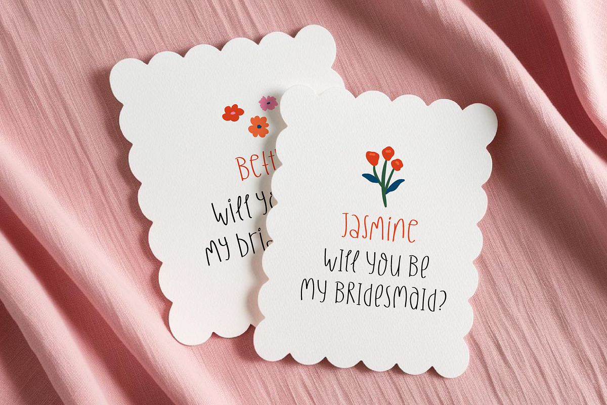 Quirky Handwritten Font Cute Flowers, a Handwritten Font by Kaya Fonts (Photo 3 of 32)