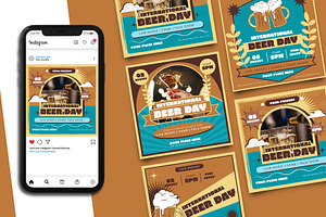 Beer Day Instagram Post Template, a Social Media Template by Artnivora.Std