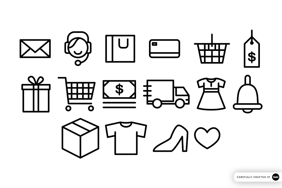 E-Commerce Line Icon Illustration, an Object Graphic by SLAB! Design (Photo 3 of 3)