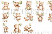 15 Teddy Bear Clipart, an Animal Illustration by Pati Charm Studio (Thumbnail 2 of 8)
