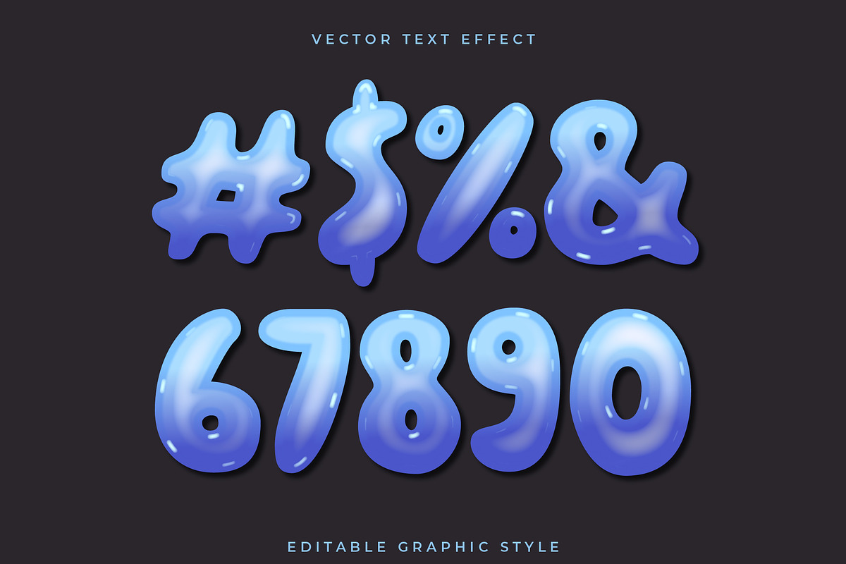 Glossy Bubble Text Effect preview 2