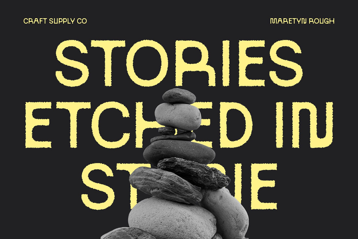 Maretyn Rough, a Sans Serif Font by Craft Supply Co. (Photo 3 of 8)