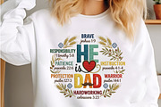 He is Dad PNG, Christian Fathers Day, an Illustration by Designking (Thumbnail 1 of 6)