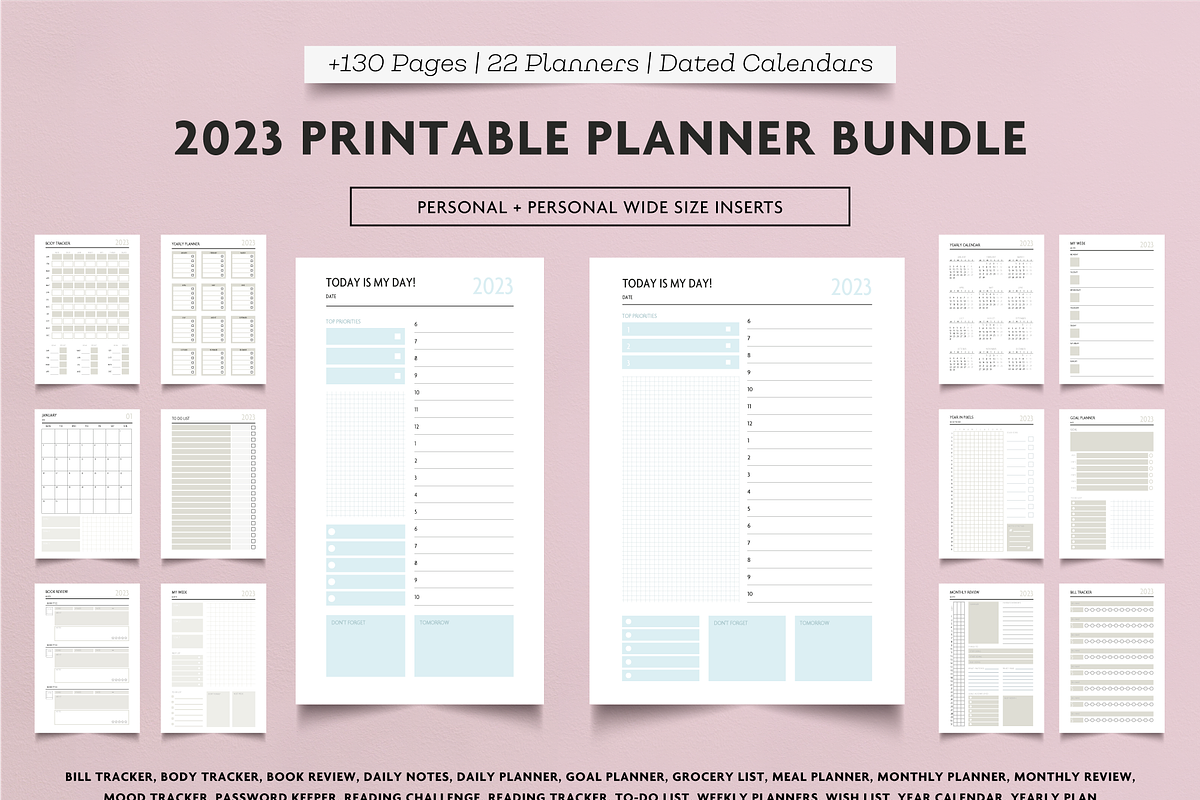 2023 Big Planner Bundle +1800 Pages, a Templates & Theme by SizenS (Photo 13 of 15)