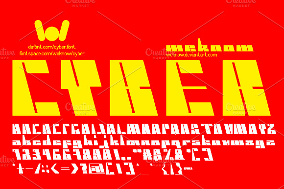 cyber font preview 6