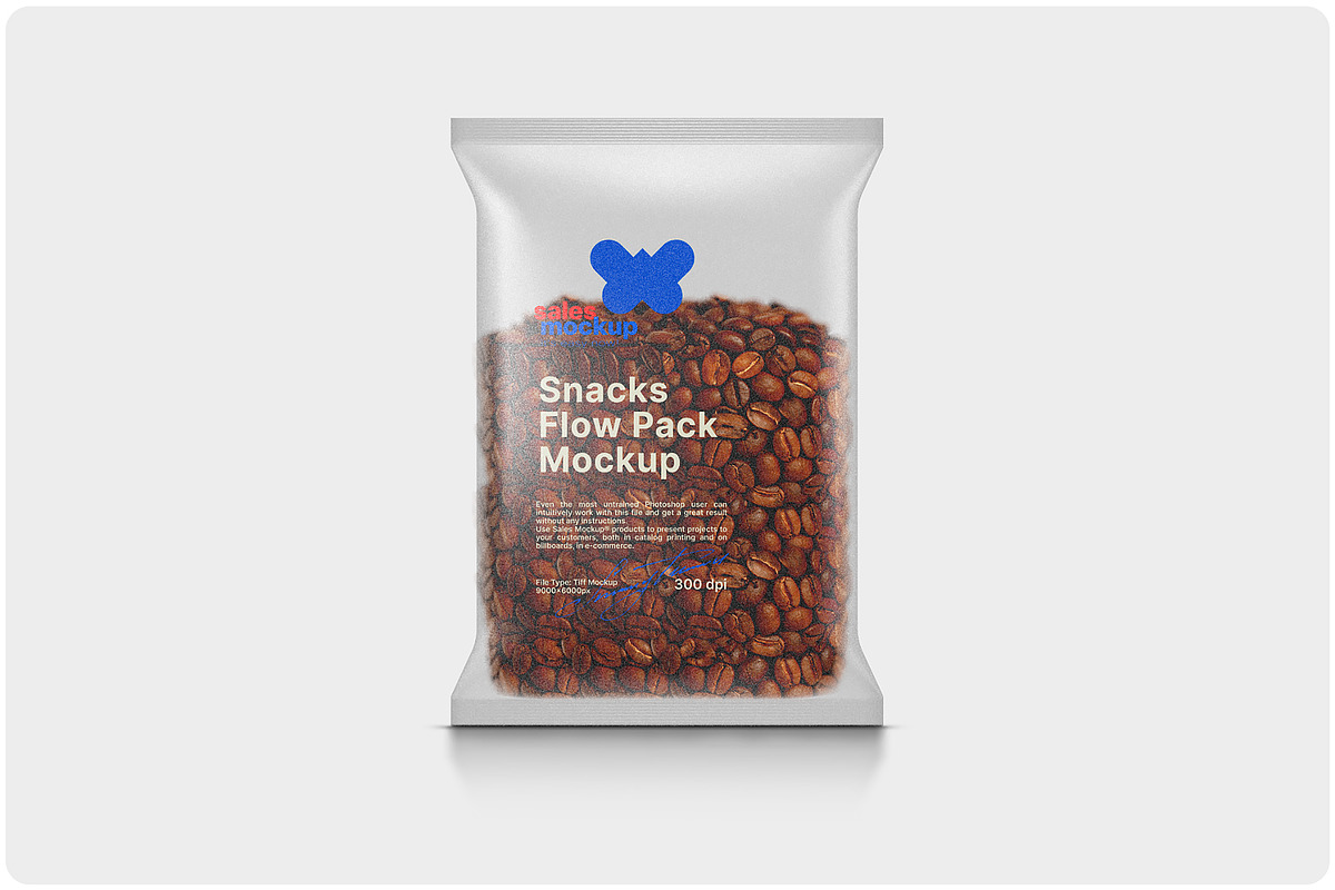 Transparent Snacks Flow Pack Mockup, a Packaging Mockup by Reformer Mockup (Photo 3 of 4)