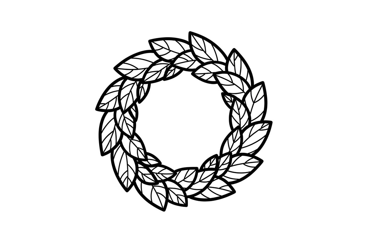 Leaf Laurel Wreath Frame Bundle, an Illustration by Gaye Art (Photo 20 of 51)