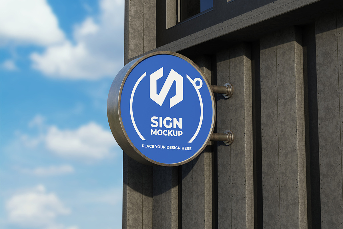 Wall Sign Mockup, a Product Mockup by MrLetters (Photo 2 of 5)