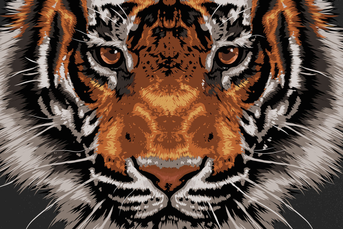 FIGHTER - Tiger vector illustration, an Animal Illustration by Artistic & Unique (Photo 1 of 17)