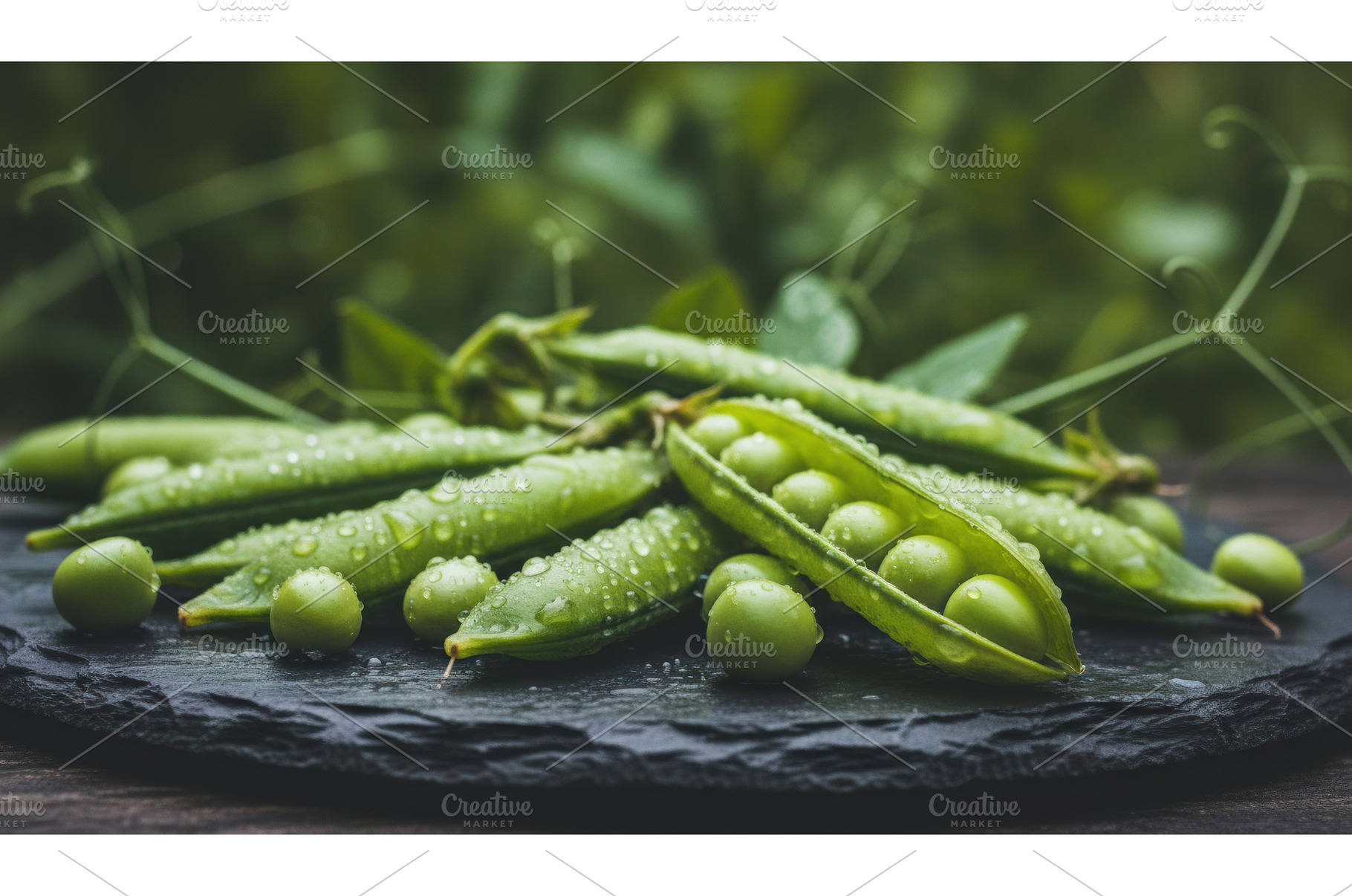 Fresh green pea pods with morning, a Food & Drink Photo by Igor Tichonow