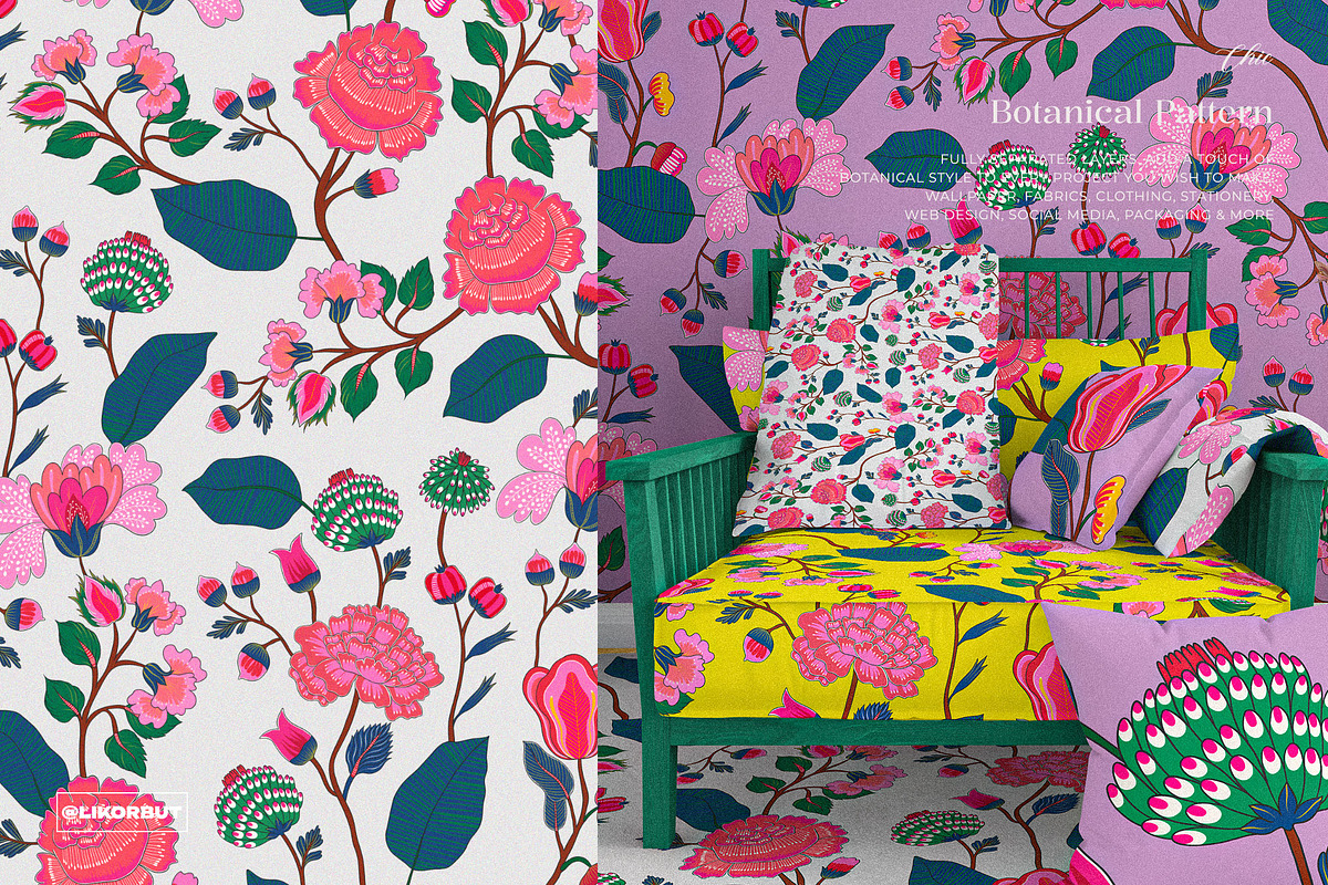Boho Chintz Oriental Ethnic Pattern, a Pattern Graphic by likorbut (Photo 6 of 11)